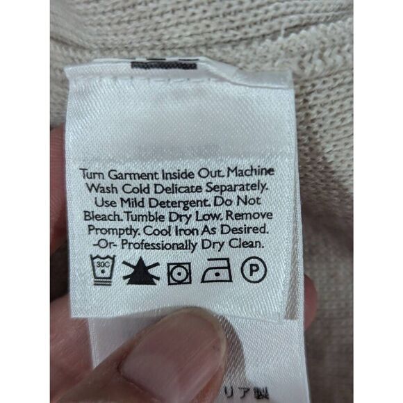 Eddie Bauer Men's Tan Cotton Knit Long-Sleeve Pointed Collar T-Shirt Size 2XL - Picture 6 of 8